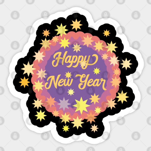 Happy New Year 02 Sticker by holidaystore